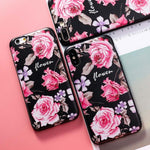 AKABEILA Silicone Patterned Cases For iPhone 5 5s 6 6S Plus 7 7 Plus 8 8 Plus Case For iPhone X Protective Flower Back Cover