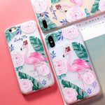 AKABEILA Silicone Patterned Cases For iPhone 5 5s 6 6S Plus 7 7 Plus 8 8 Plus Case For iPhone X Protective Flower Back Cover