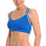 Angelina Seamless Racerback Bralette with Striped Straps (3-Pack)