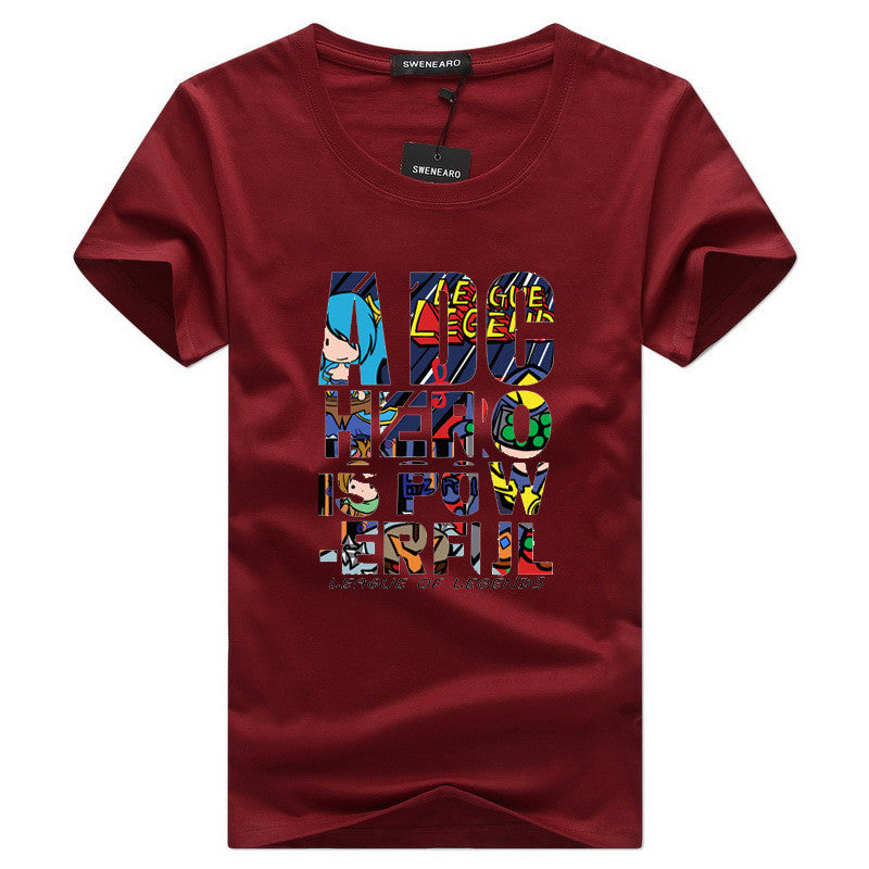 Fashion Street Style Print Short Sleeve T-shirt