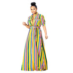 Summer and autumn Amazon explosion models digital printing dress long skirt Europe and the United States fashion wind big swing skirt dress large size