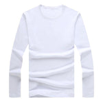 Men Casual Slim Fit Solid Color T Shirts Men Long Sleeve O Neck/V Neck Cotton T shirts