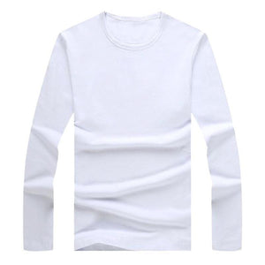 Men Casual Slim Fit Solid Color T Shirts Men Long Sleeve O Neck/V Neck Cotton T shirts