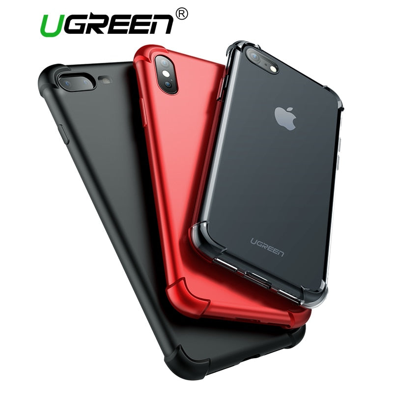 Ugreen Phone Case For iPhone 7 X 8 Case Shock-proof Cover For iPhone 8 Plus 7 Plus Phone Case Protective Back For iPhone X Case